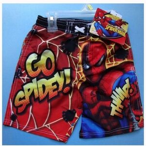 BRAND NEW MARVEL SWIMWEAR SPIDERMAN SIZE 4 FOR BOYS SWIM TRUNK
